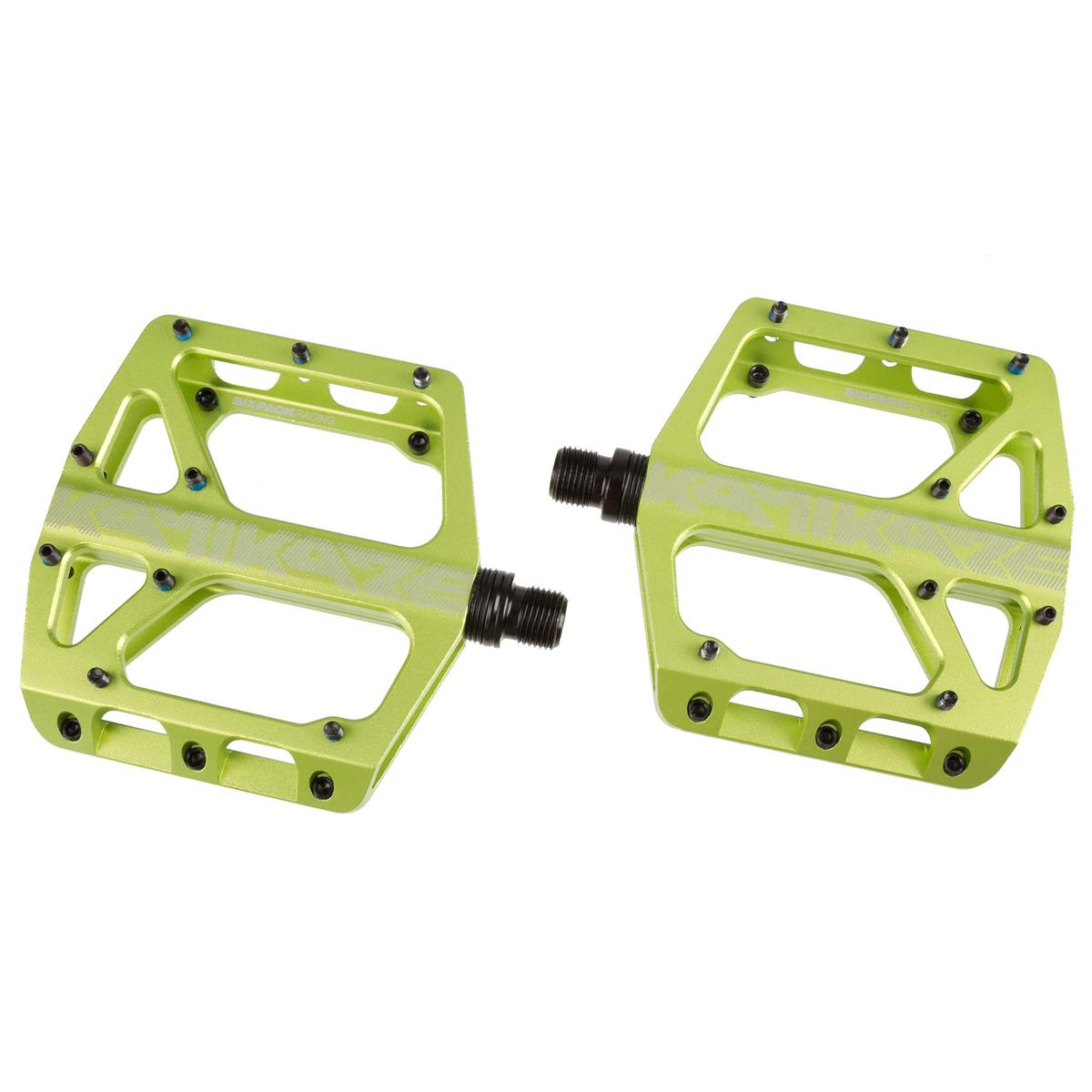 Sixpack Pedals Kamikaze 2.0 Electric Green, 110x110 mm, 36 M4 Pins, 1 Pair