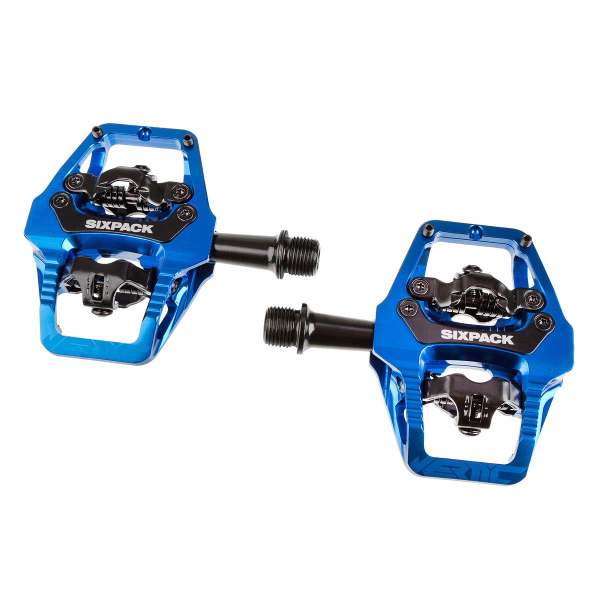 Sixpack Pedals Vertic Blue, SPD compatible, 8° Float, Q-Factor: 59 mm, 1 Pair