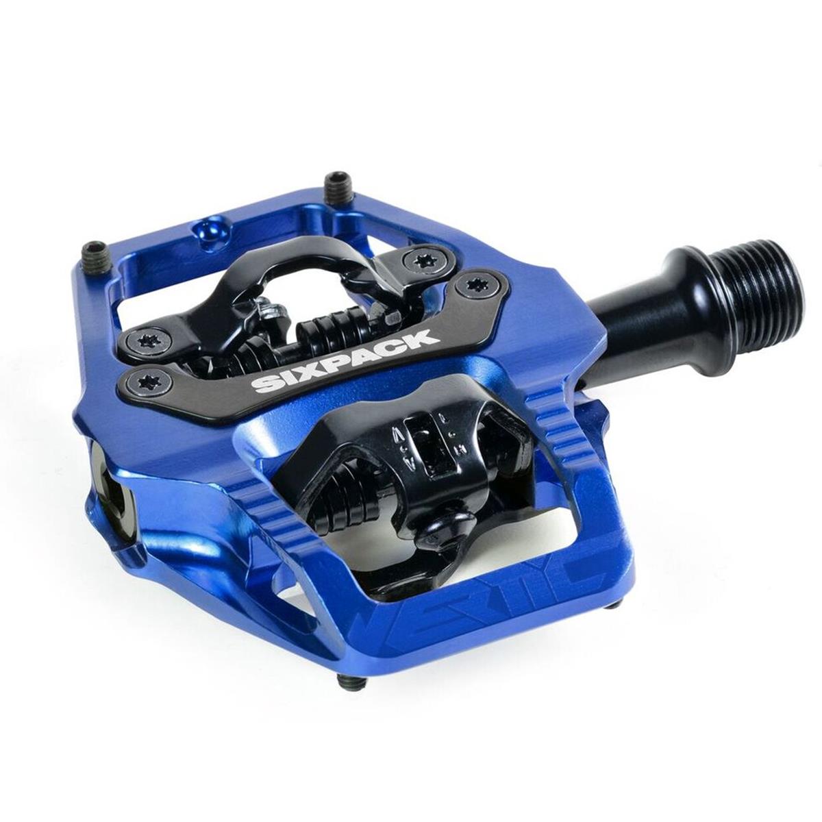 Sixpack Pedals Vertic Blue, SPD compatible, 8° Float, Q-Factor: 53 mm, 1 Pair