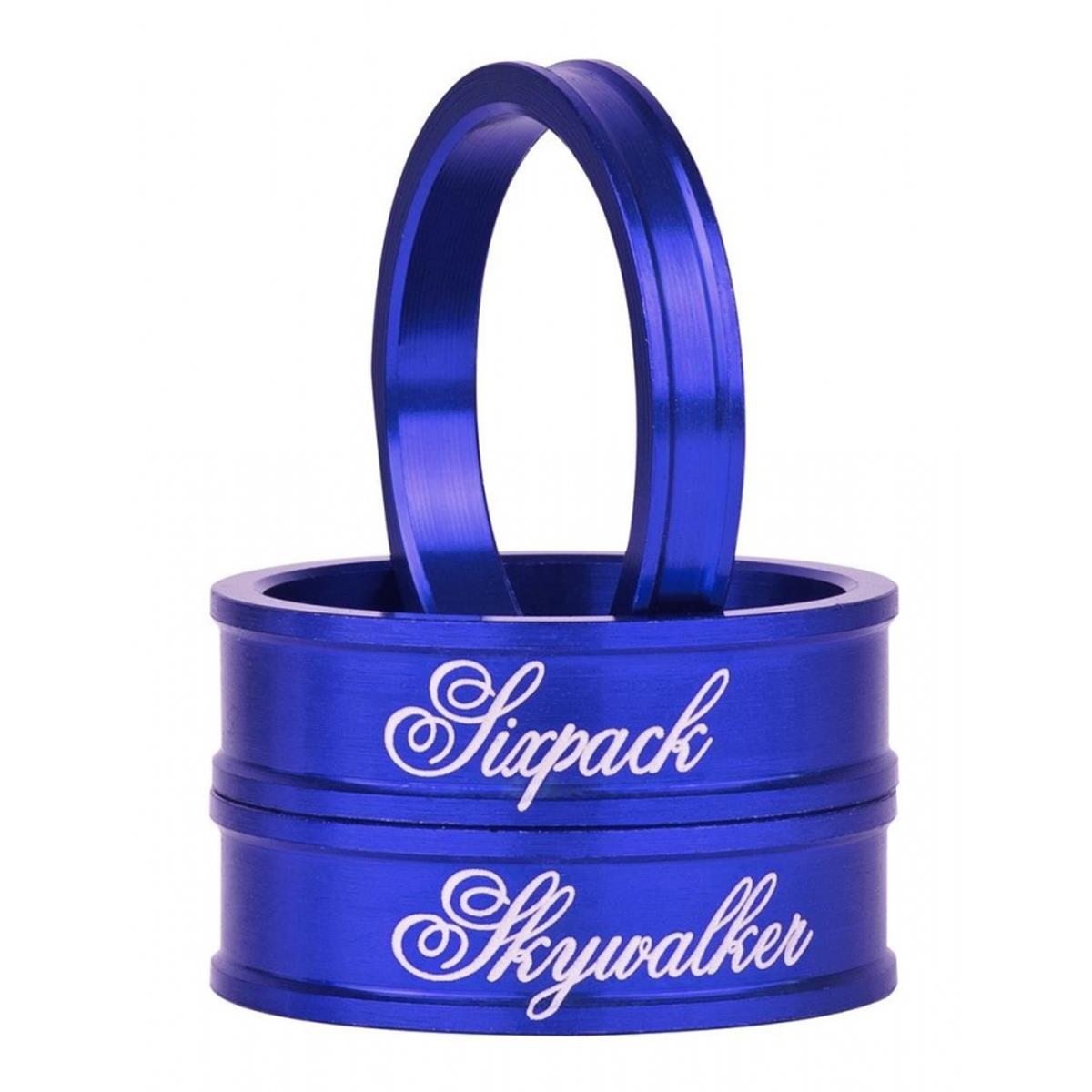 Sixpack Spacer Set Skywalker Blue, 1 1/8 Inches, 3 Pcs., 1 x 5 mm, 2 x 10 mm