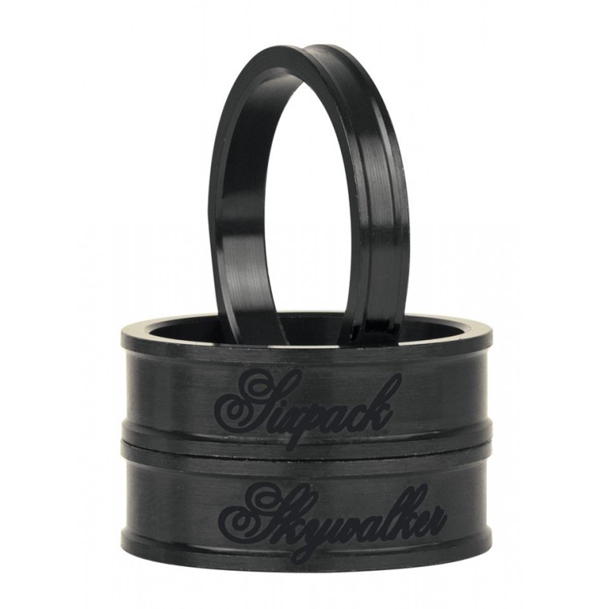 Sixpack Entretoises de Direction Skywalker Stealth Black, 1 1/8 Inches, 3 Pcs., 1 x 5 mm, 2 x 10 mm