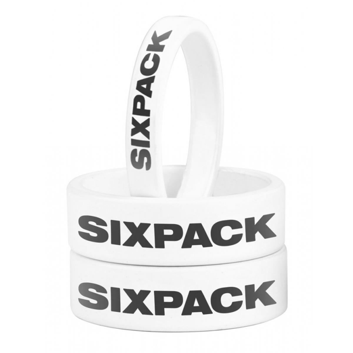 Sixpack Entretoises de Direction  Blanc, 1 1/8 Pouces, 3 Pcs., 1 x 5 mm, 2 x 10 mm
