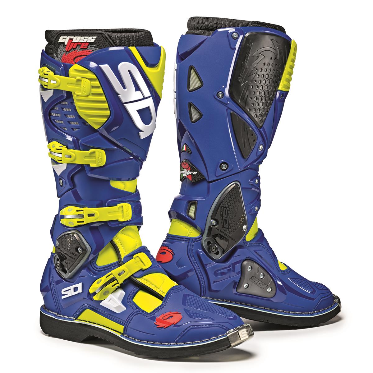 Sidi MX Boots Crossfire 3 Yellow Fluo/Blue