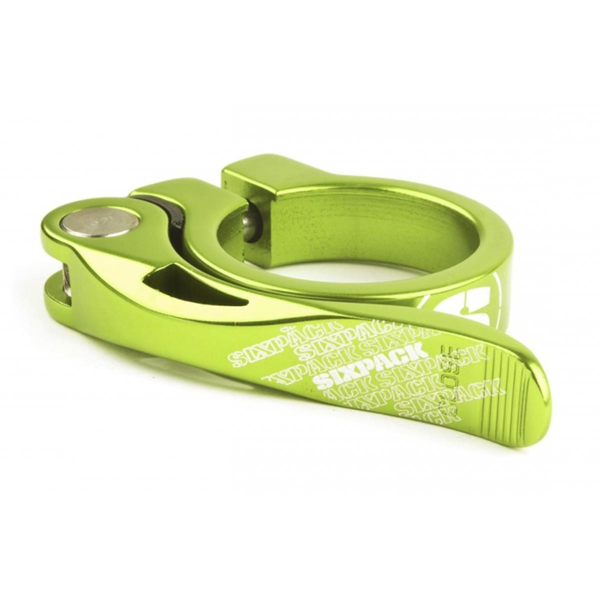 Sixpack Sattelklemme  Electric Green, 31.8 mm, Quick-Release