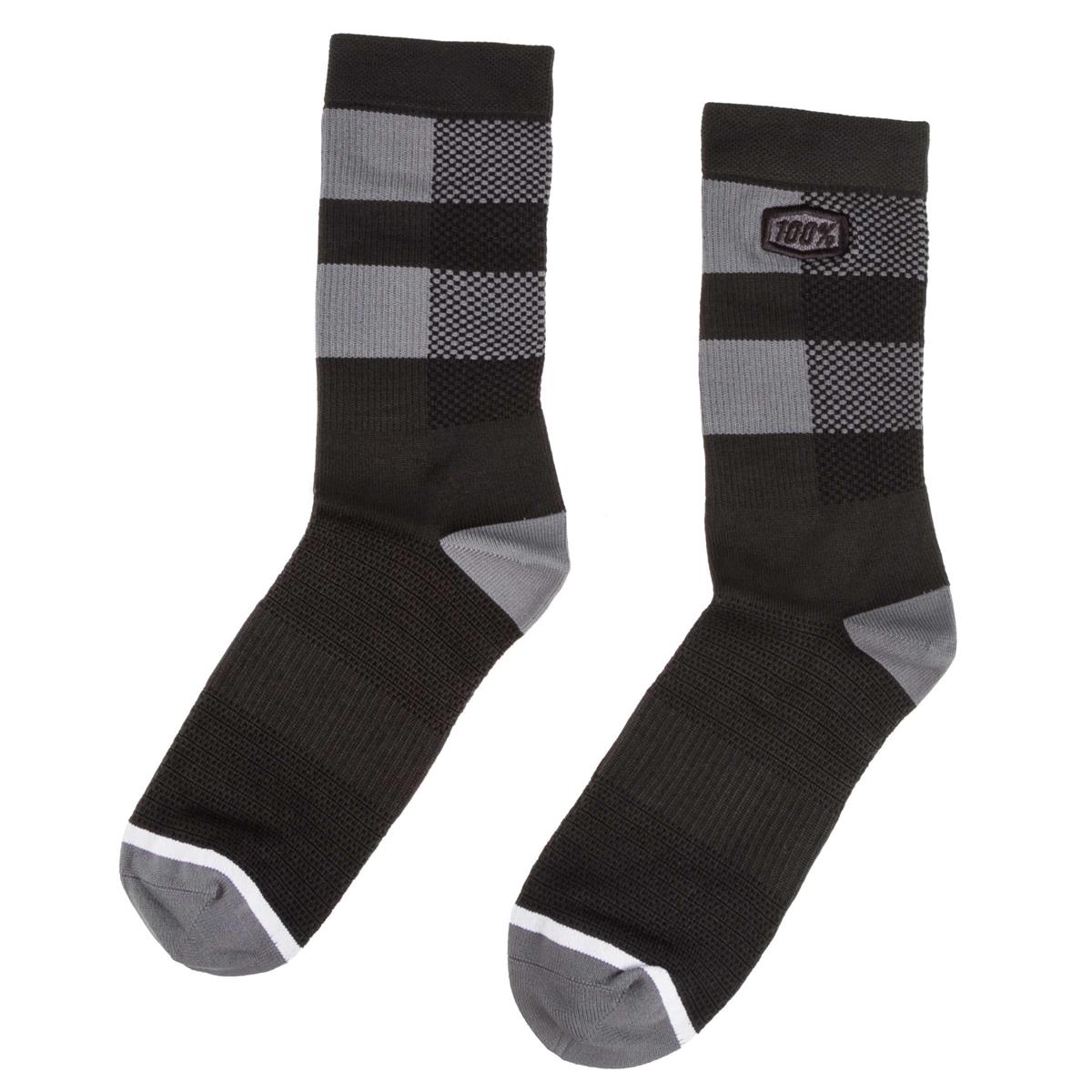 100% Socken Flow Schwarz/Grau