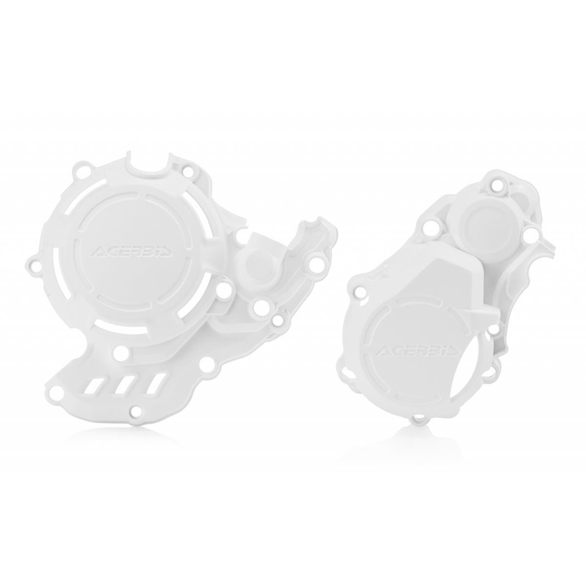 Acerbis Clutch/Ignition Cover Protection X-Power KTM EXC-F 350 17-, Husqvarna FE 250/350 17-, Gas Gas EC 250F/350F, White