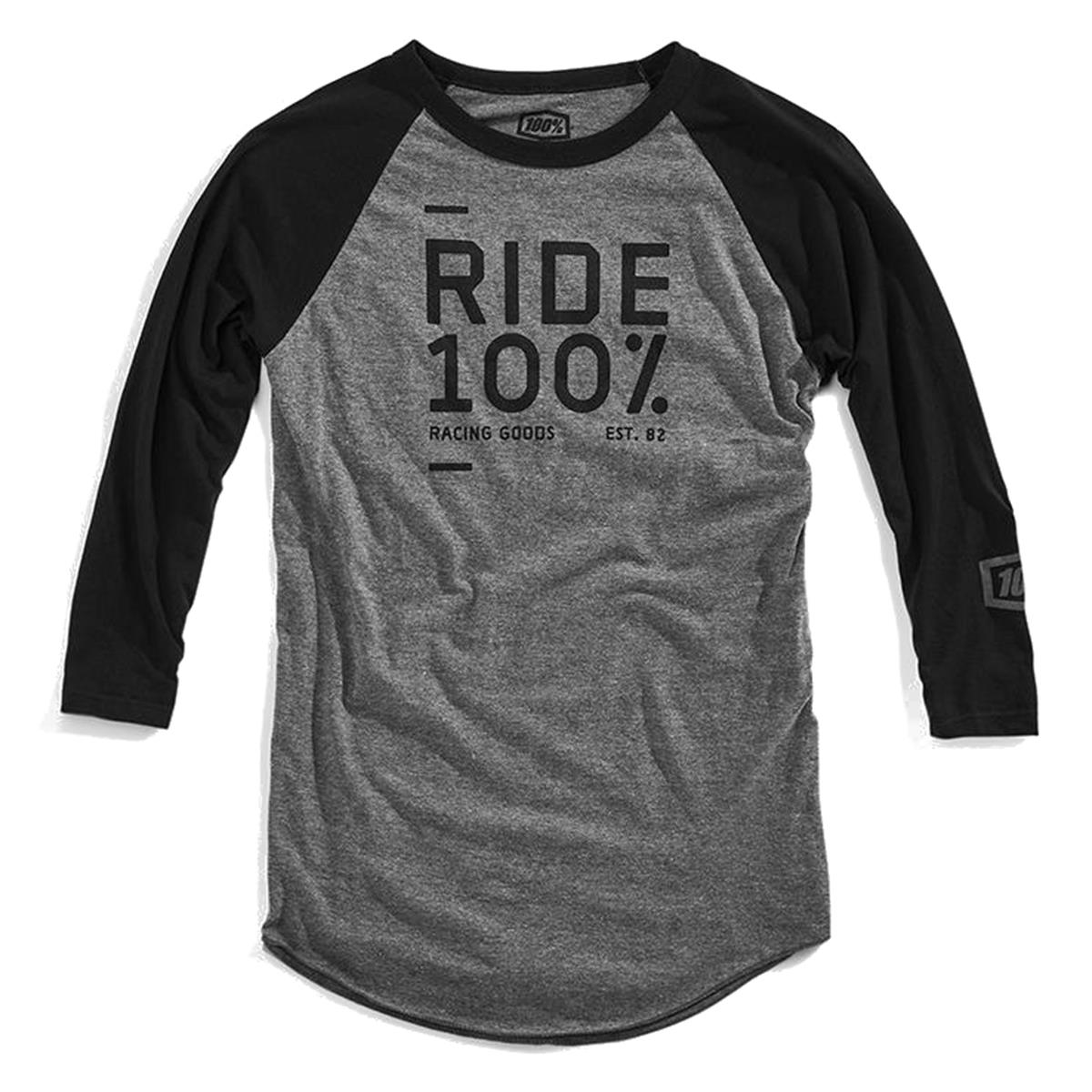 100% T-Shirt Manica Lunga Tech Sanction Black/Grey