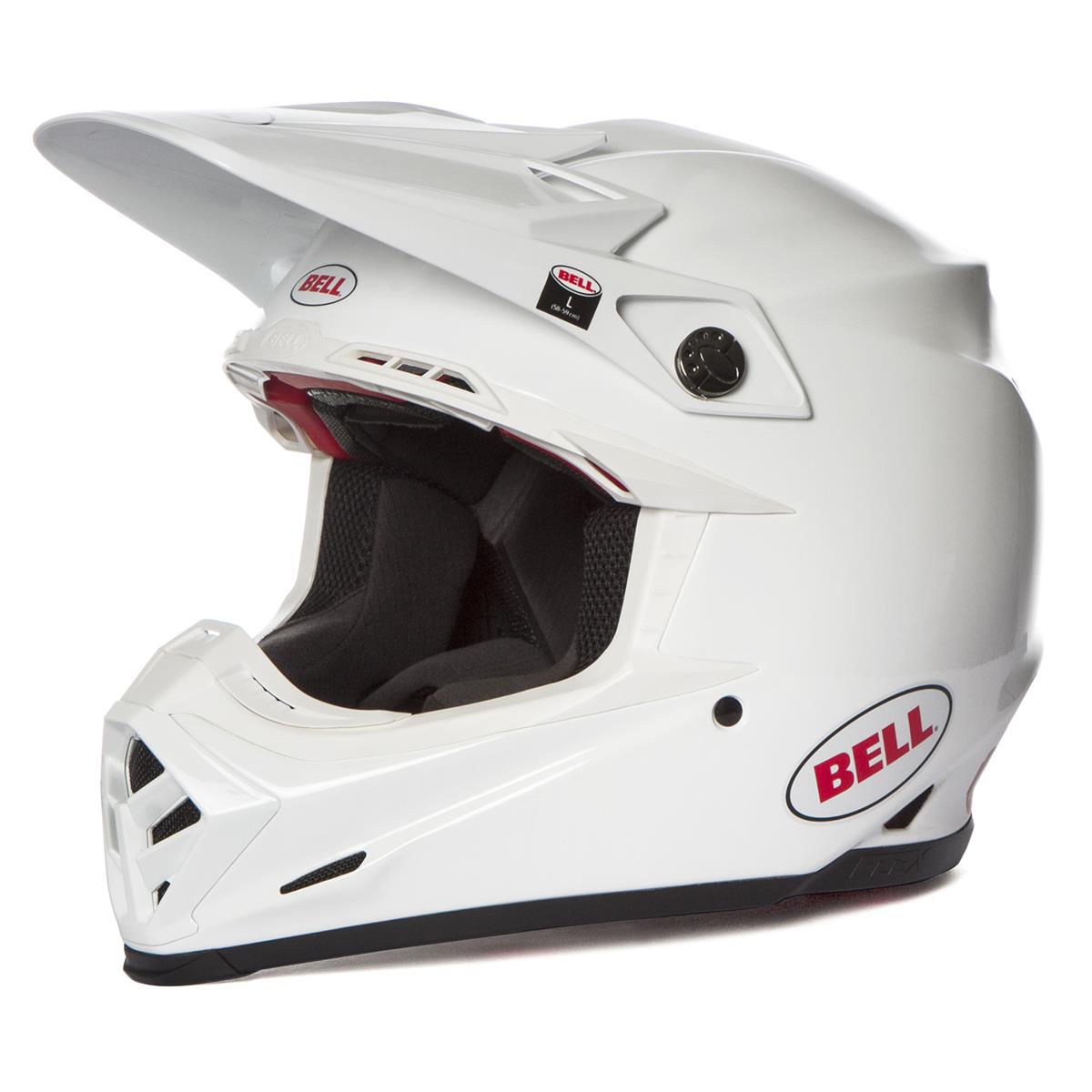 Bell Helm Moto-9 Flex Solid - Weiß