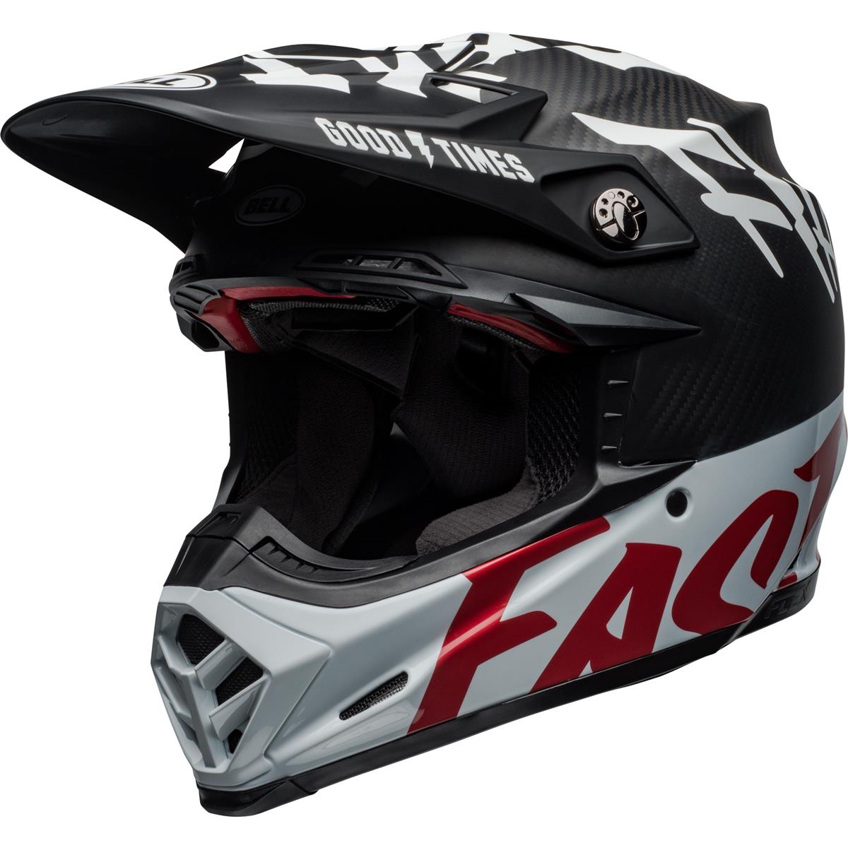 Bell Casque MX Moto-9 Flex Fasthouse - Black/White/Red