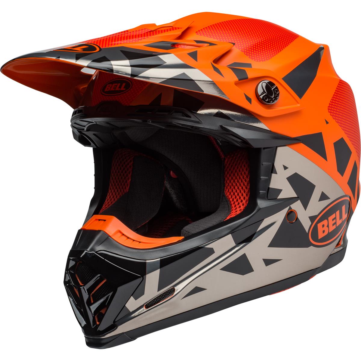 Bell Motocross-Helm Moto-9 MIPS Tremor - Schwarz/Orange/Chrom