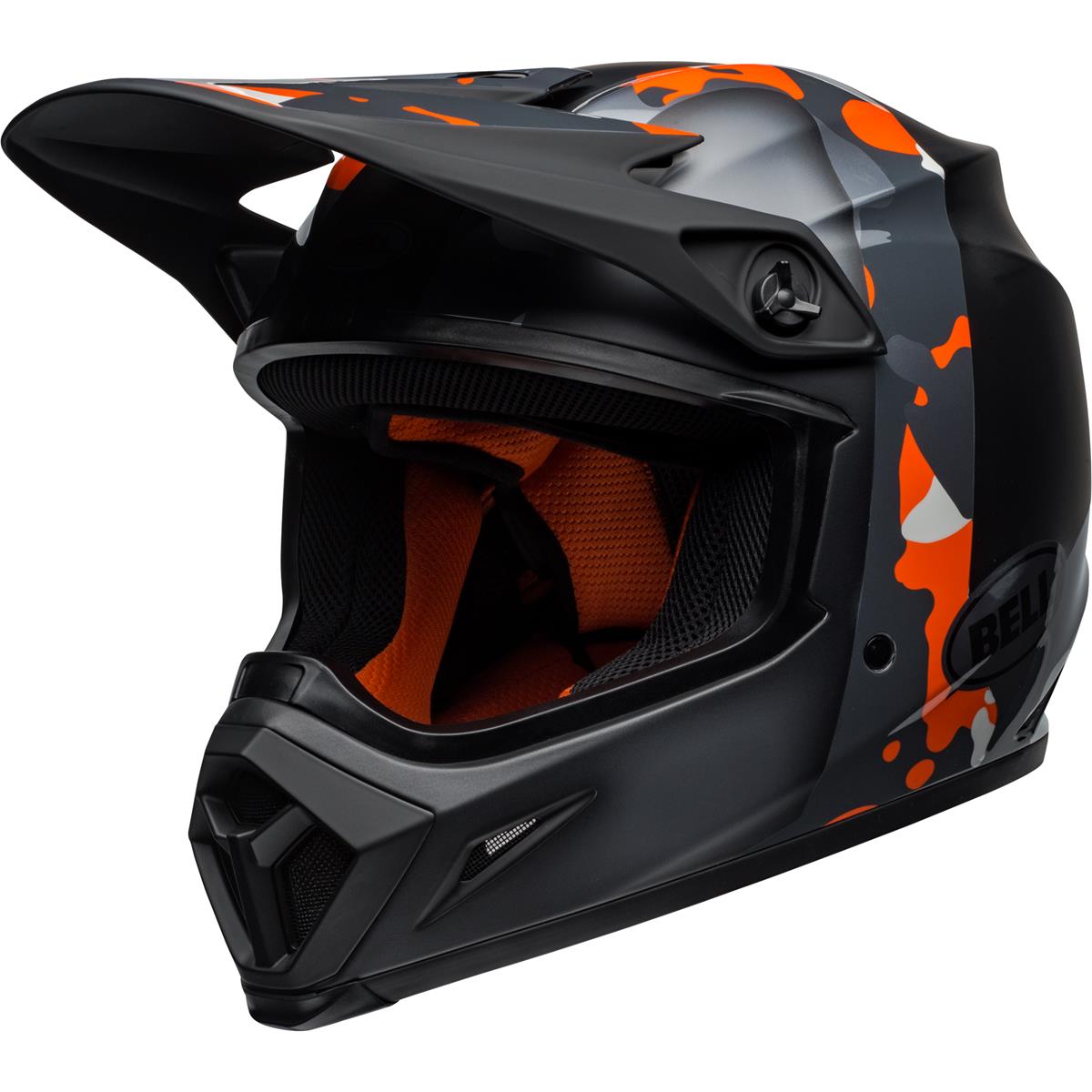 Bell Casque MX Moto-9 MIPS Presence - Noir/Neon Orange/Camo