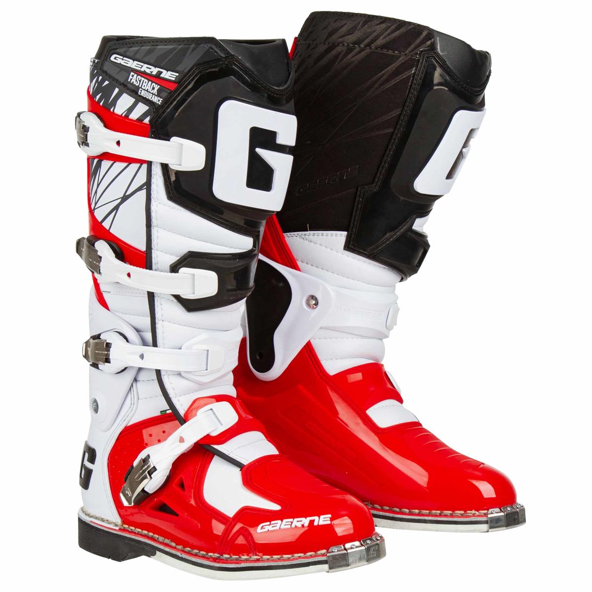 Gaerne Motocross-Stiefel Fastback Endurance Rot/Weiß
