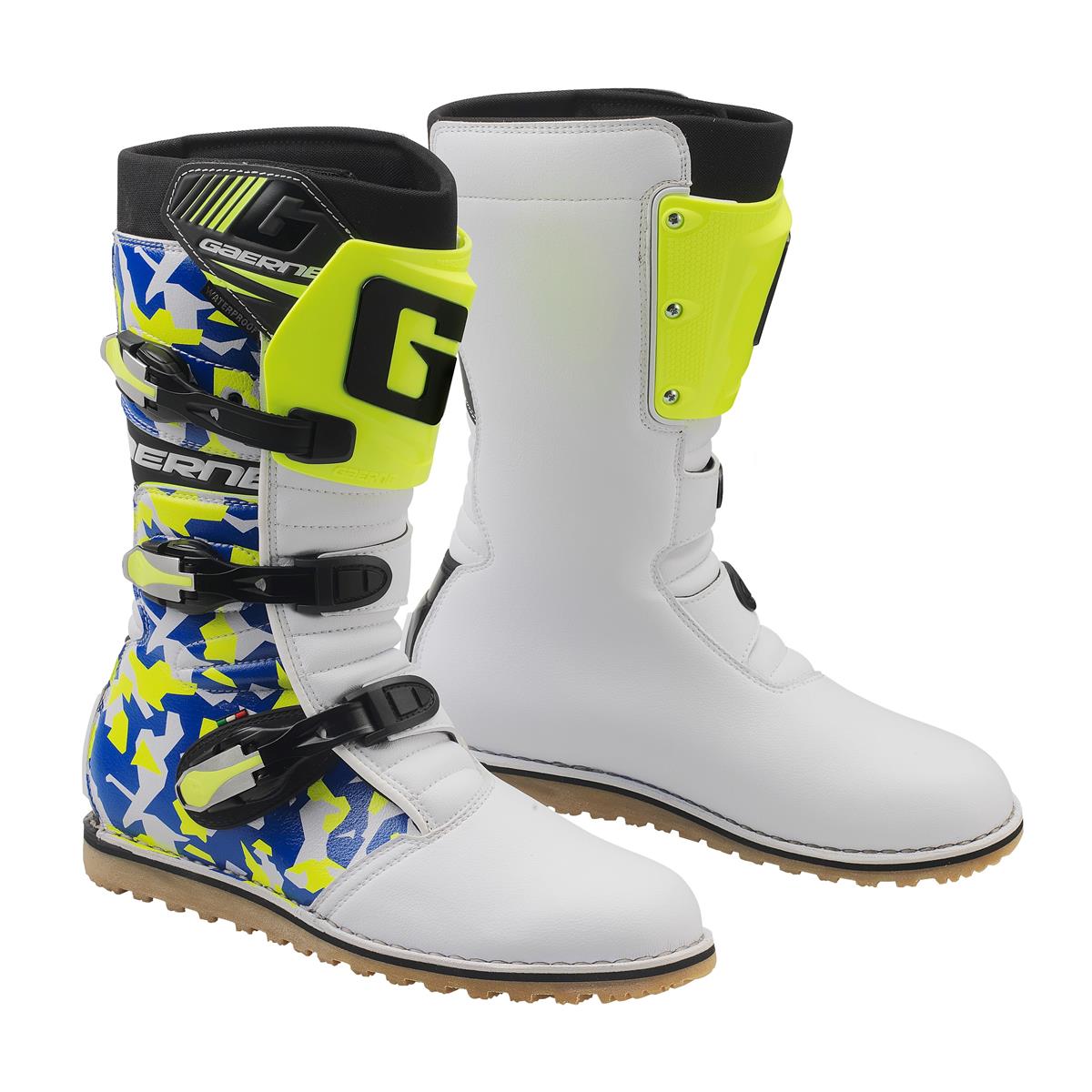 Gaerne Boots Balance Classic White/Neon Yellow/Blue