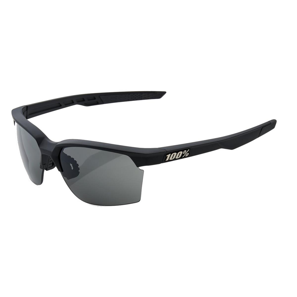 100% MTB Sport Glasses Sportcoupe Soft Tact Black - Smoke Lens