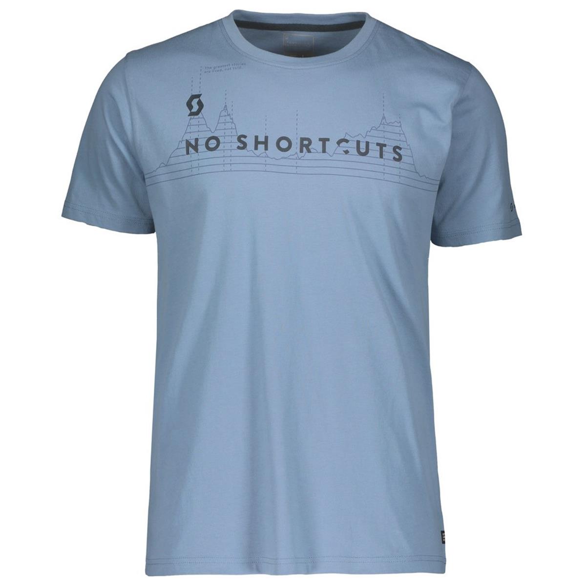 Scott T-Shirt No Shortcuts Washed Blue