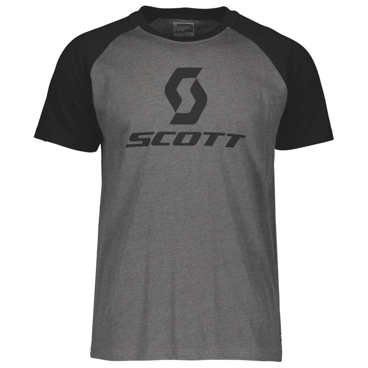 Scott T-Shirt 10 Icon Raglan Dark Grey Melange/Schwarz