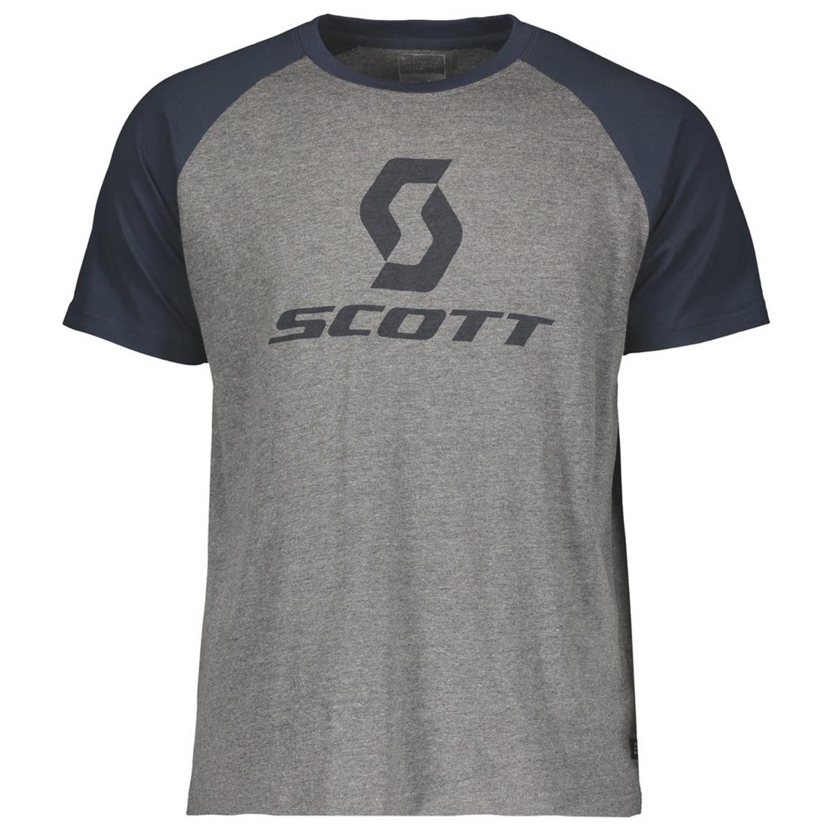 Scott T-Shirt 10 Icon Raglan Heather Grey/Nightfall Blue