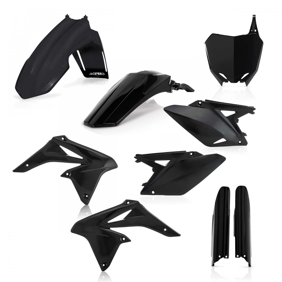 Acerbis Plastic Kit Full Kit  Suzuki RMZ 250 10-17, Black