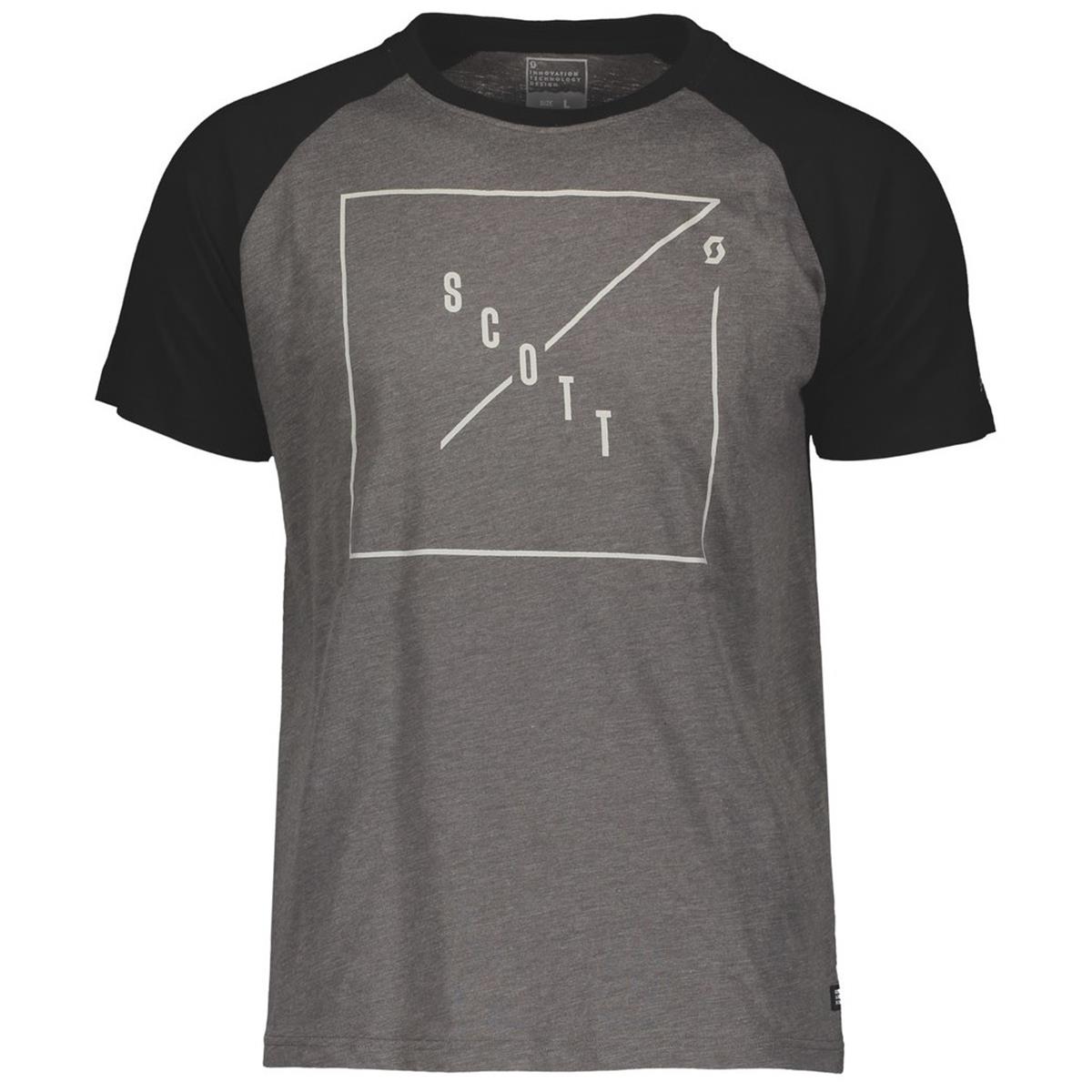 Scott T-Shirt 30 Casual Raglan Dark Grey Melange/Schwarz