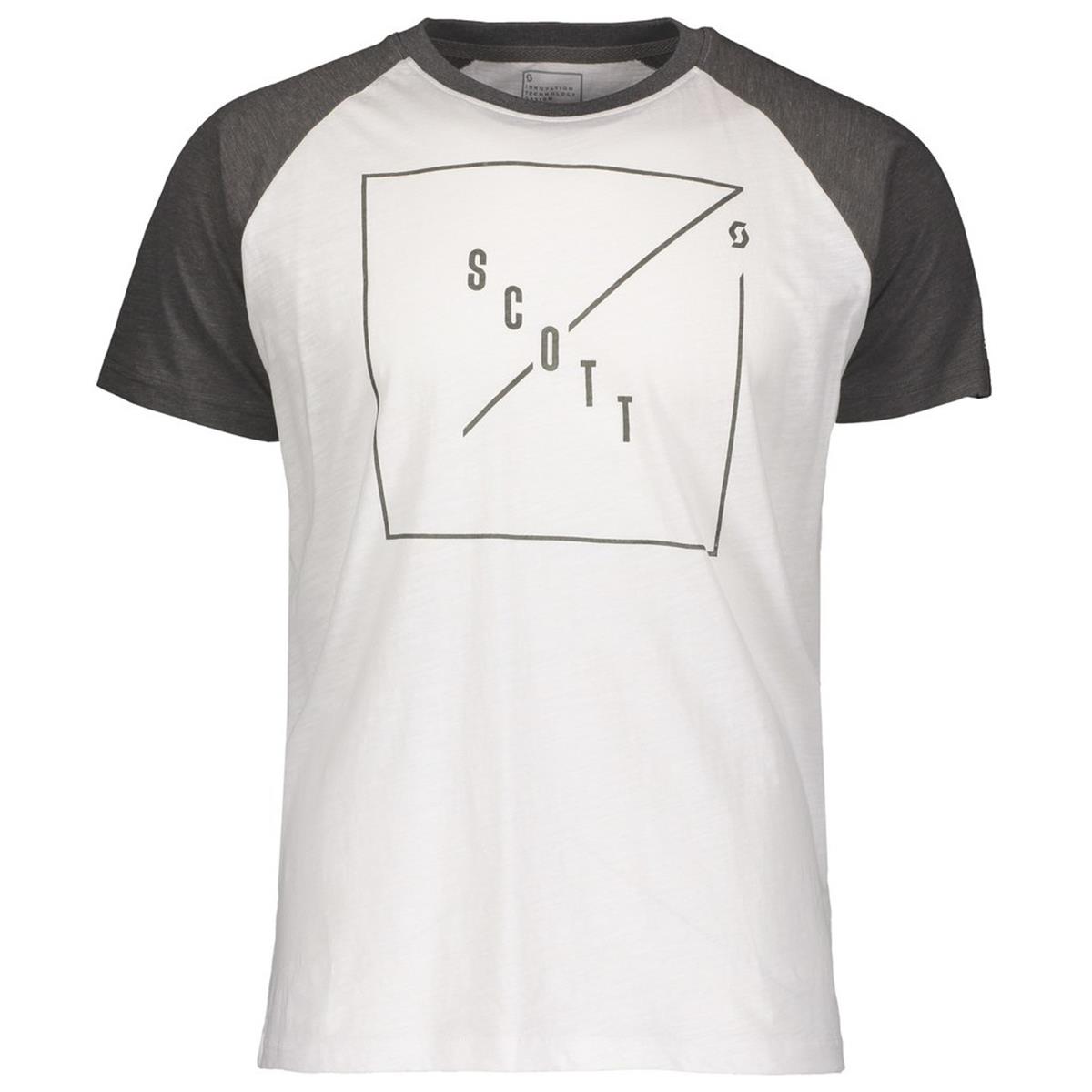 Scott T-Shirt 30 Casual Raglan Weiß/Dark Grey Melange