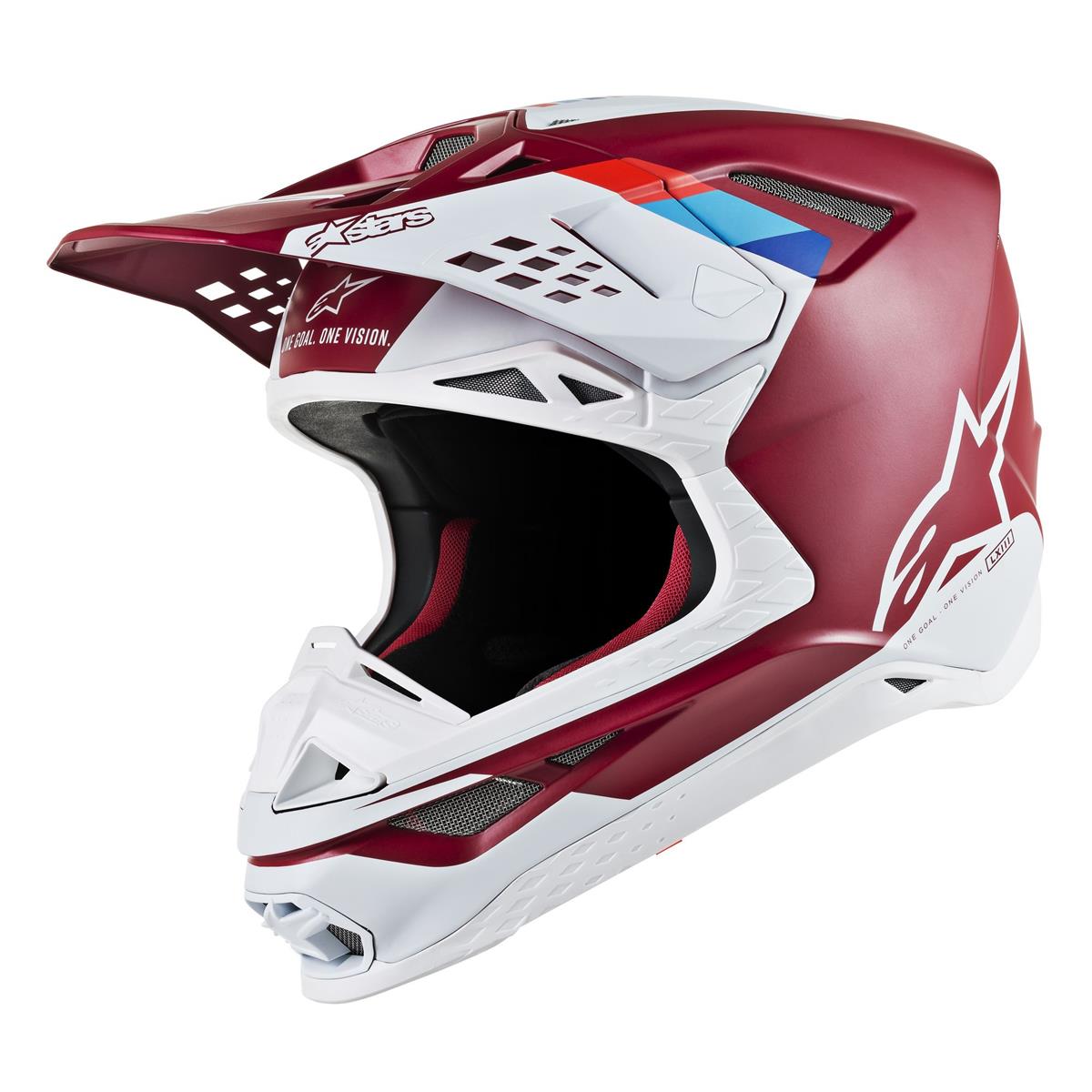 Alpinestars Helmet Supertech S-M8 Contact - Dark Red/White