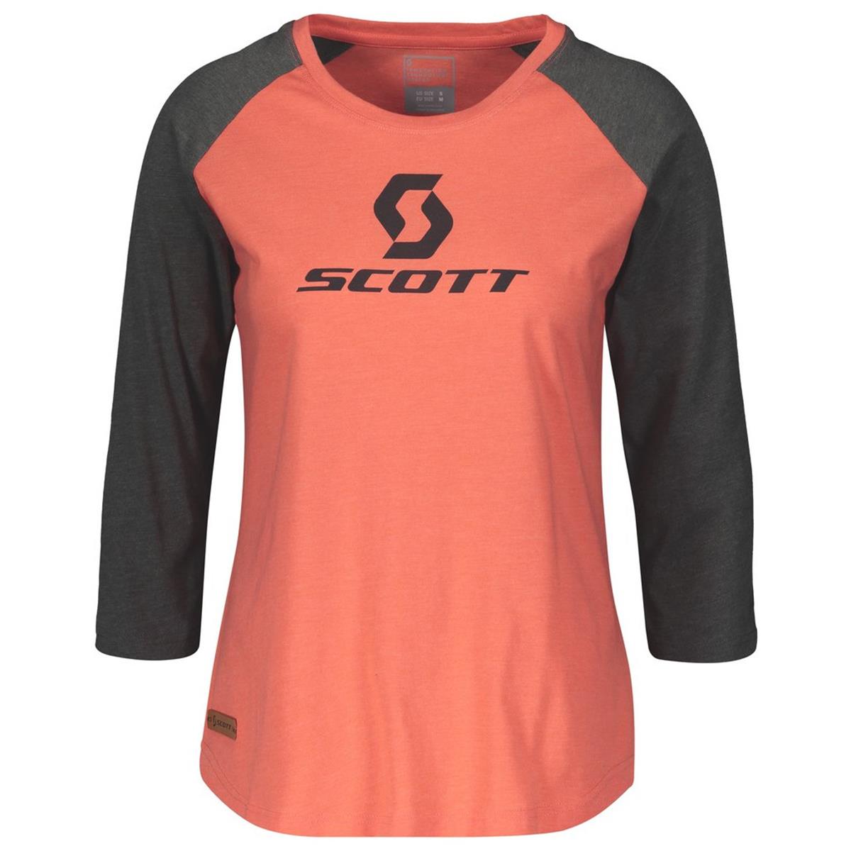 Scott Girls Raglan-Shirt 3/4-Arm 10 Icon Raglan Camellia Pink Melange/Dunkelgrau Melange