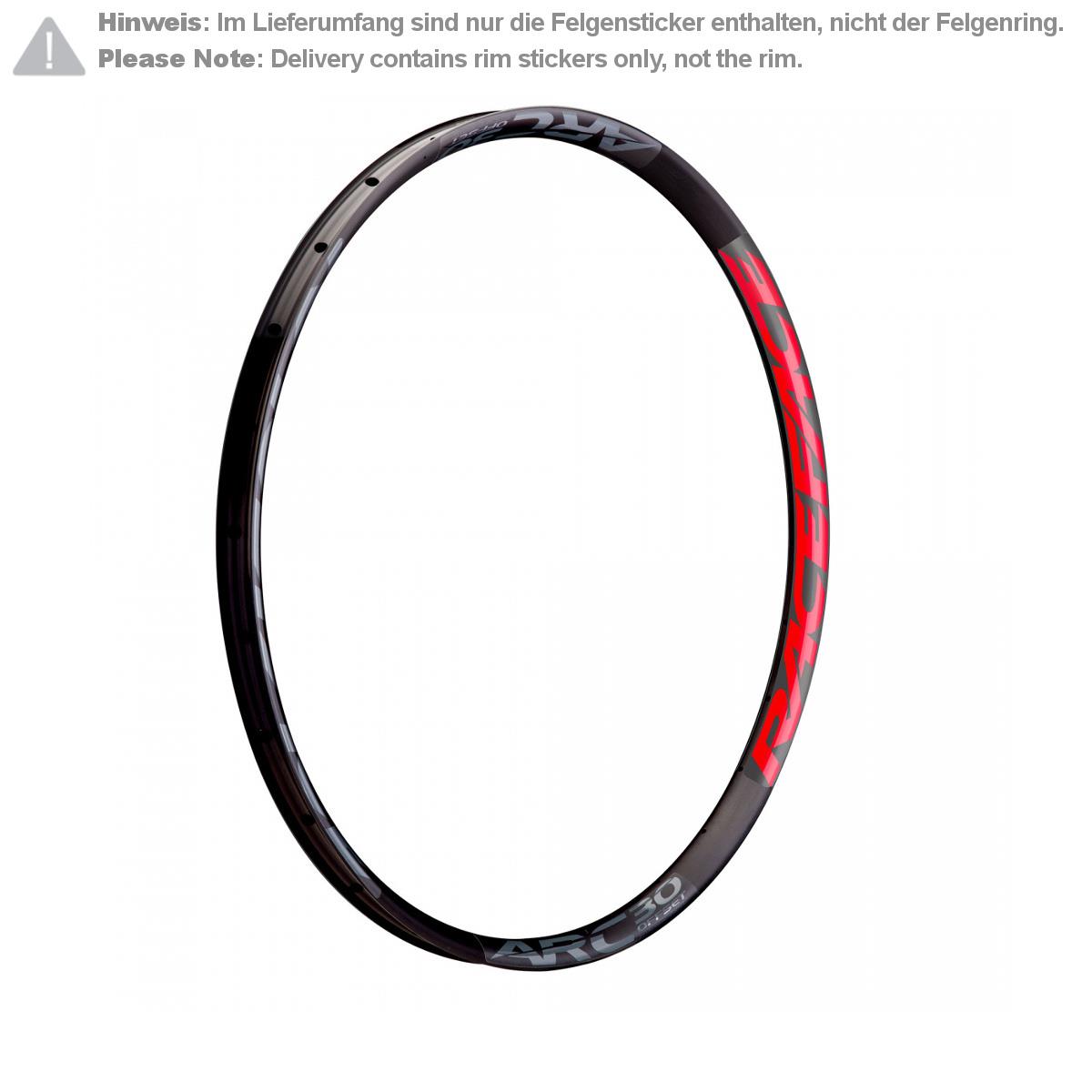 Race Face Rim Stickers  Red
