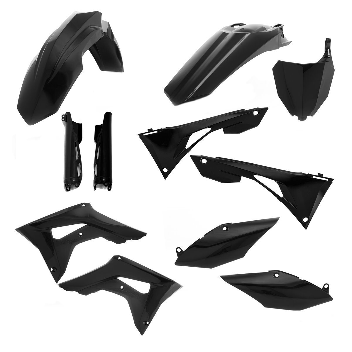 Acerbis Kit Plastique complet Full-Kit Honda CRF 450R 17-20, CRF 250 18-21, Black