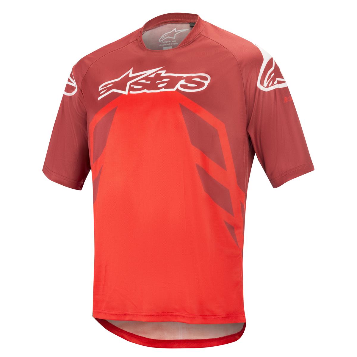 Alpinestars MTB Jersey Short Sleeve Racer V2 Burgundy/Bright Red/White