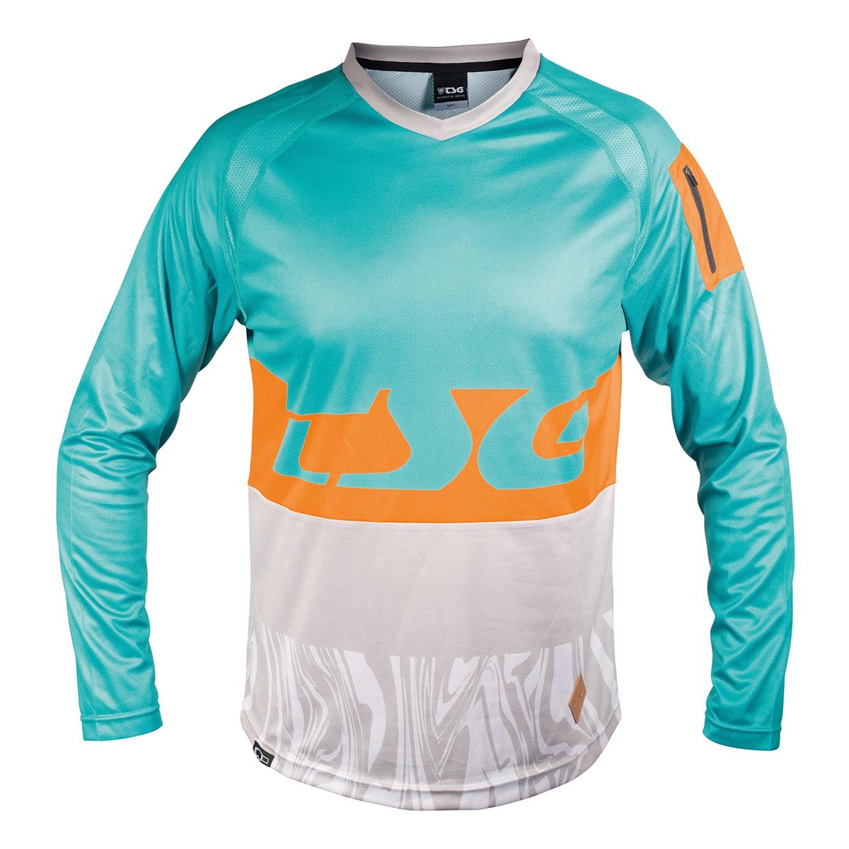 TSG MTB Jersey Long Sleeve Breeze Turquoise/Acid Orange