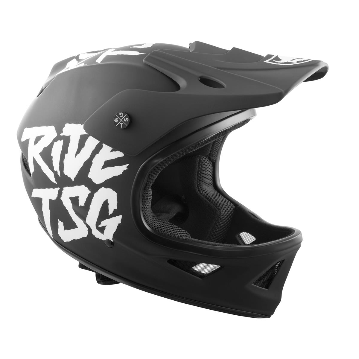 TSG Kids Downhill-MTB Helm Squad Graphic Design - Ripped Black