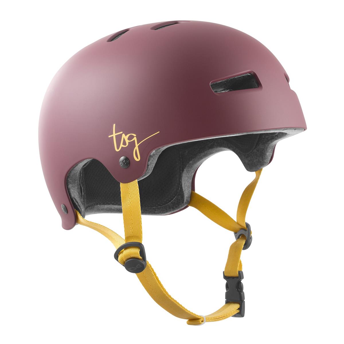 TSG Girls BMX/Dirt Helmet Evolution Women Solid Color - Satin Plum Red