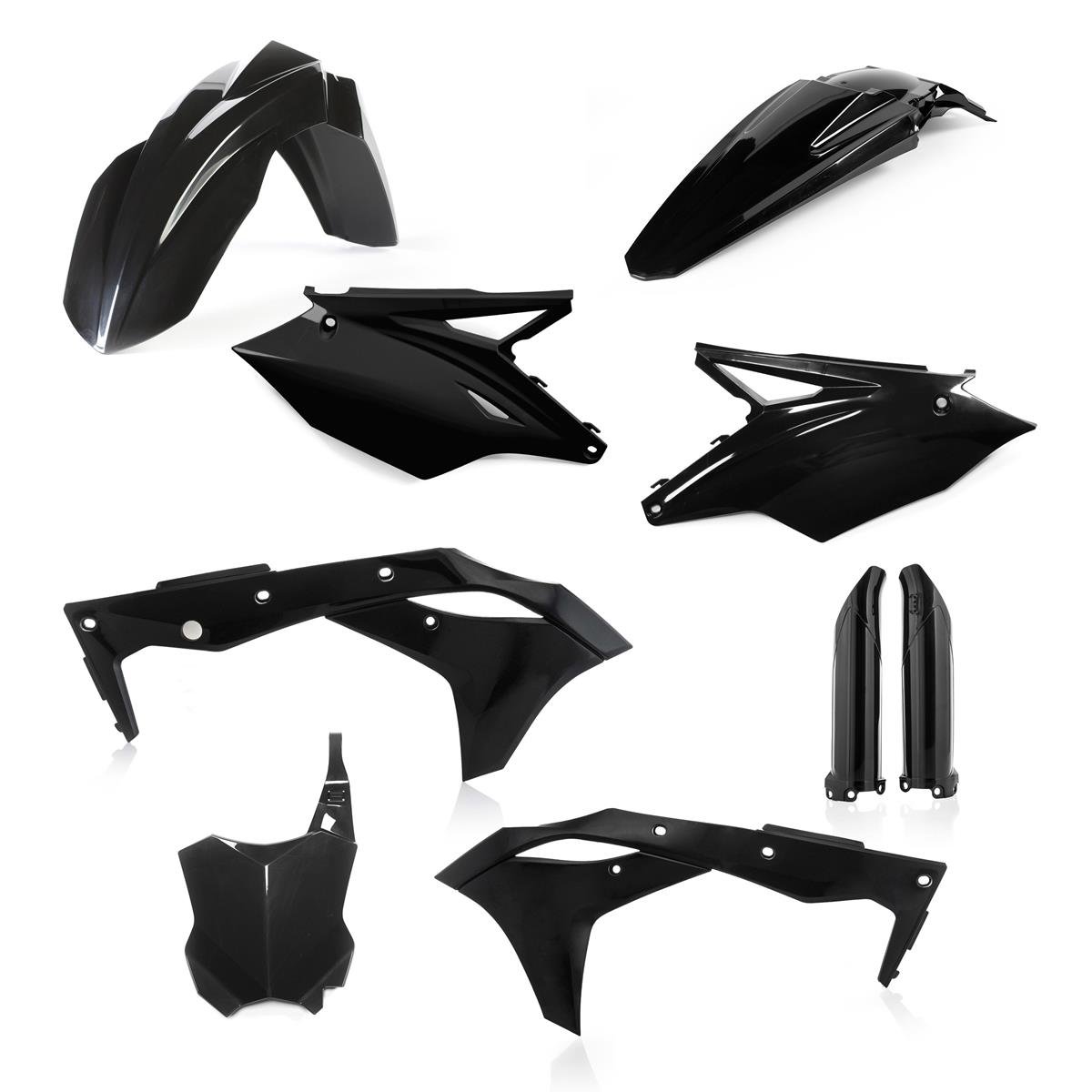 Acerbis Plastic Kit Full-Kit Kawasaki KX 250F 18-20, Black