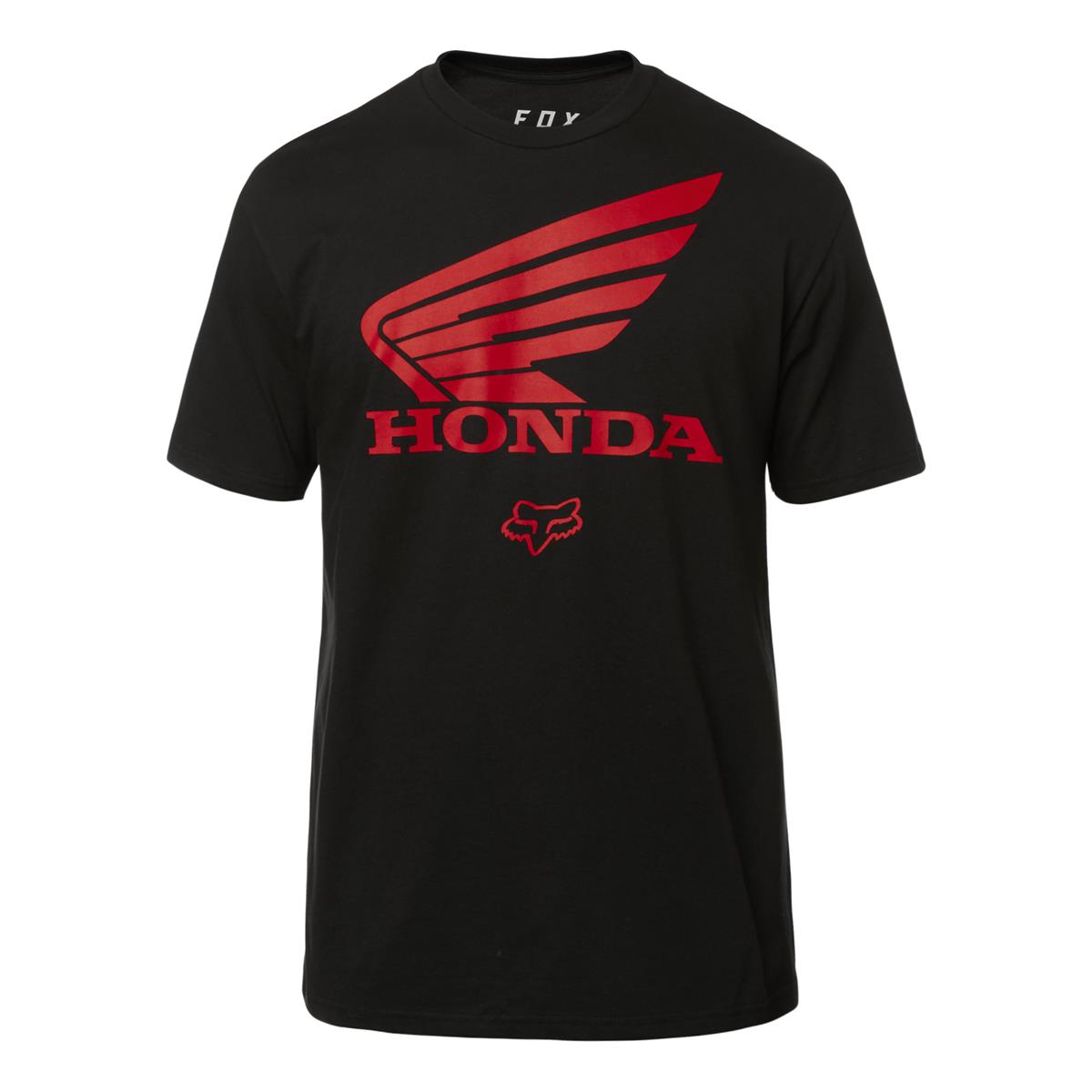 Fox T-Shirt Honda Wing Schwarz