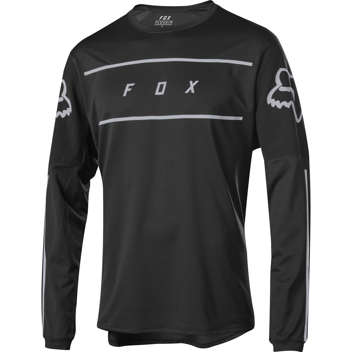 Fox MTB-Jersey Langarm Flexair Fine Line Schwarz