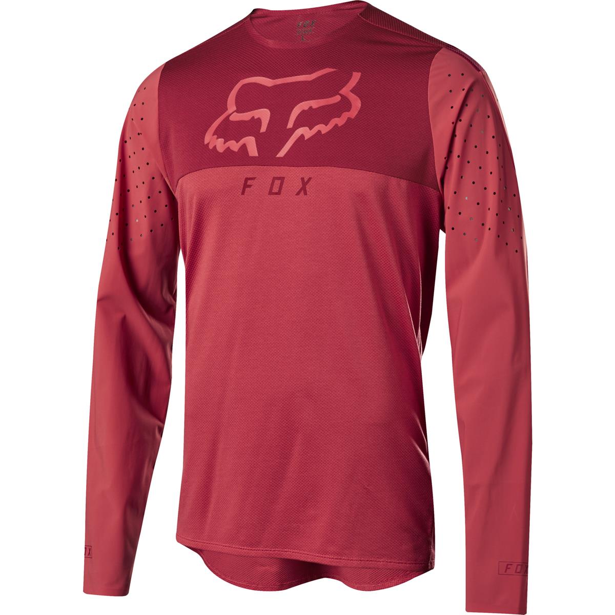 Fox Downhill Jersey Long Sleeve Flexair Delta Cardinal
