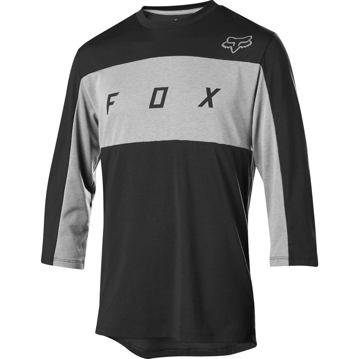 Fox Trail Jersey 3/4 Sleeve Ranger Dri-Release Black/Grey