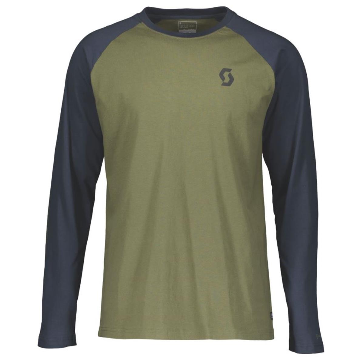 Scott T-Shirt Manica Lunga 10 Casual Raglan Green Moss/Nightfall Blue