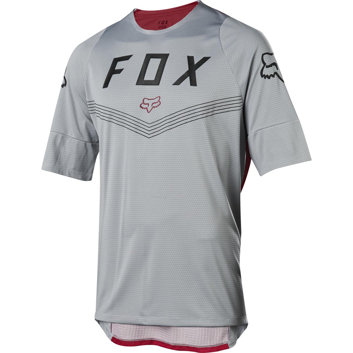Fox Trail Jersey Short Sleeve Defend Fine Line Steel Grey