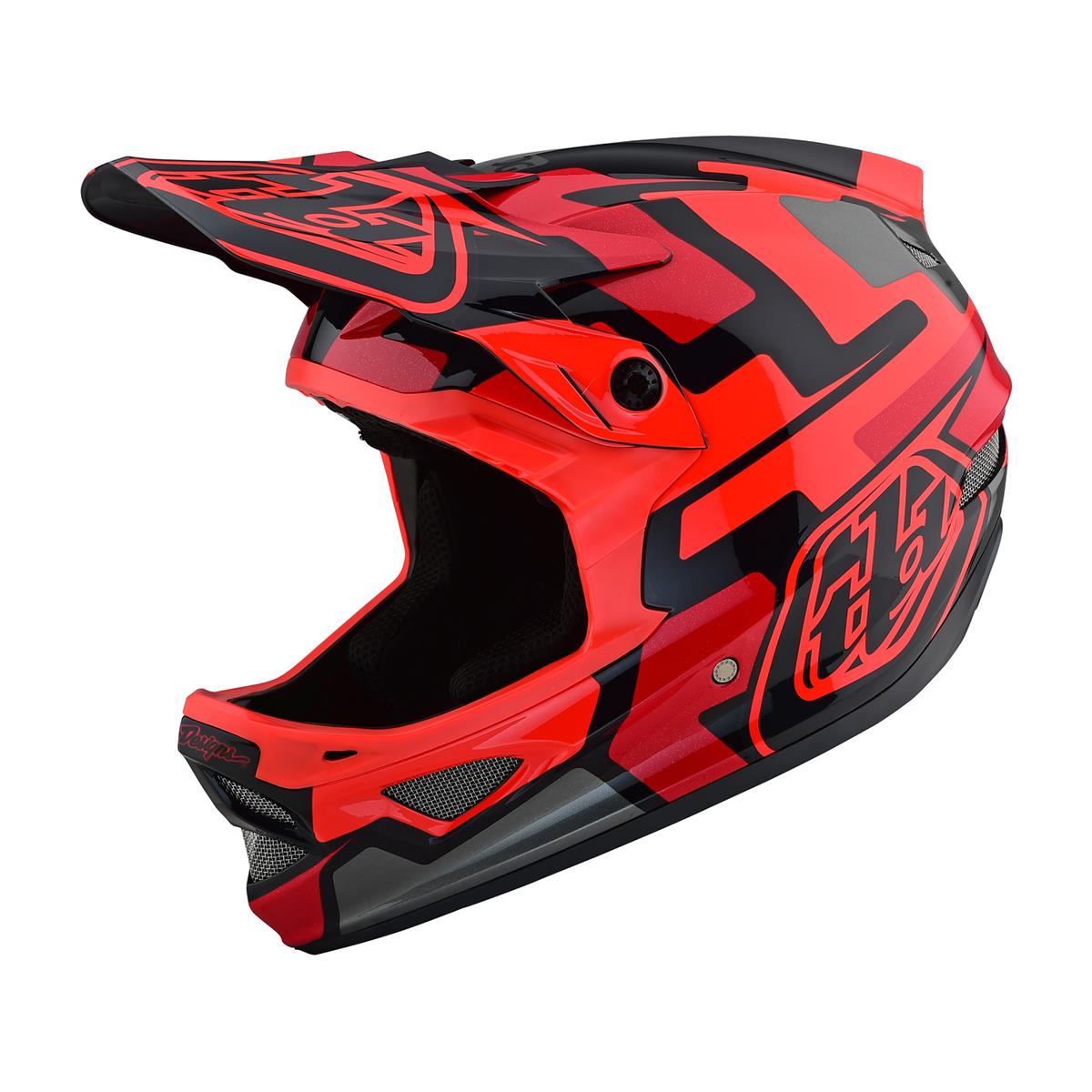 Troy Lee Designs Downhill MTB Helmet D3 Fiberlite Speedcode - Red