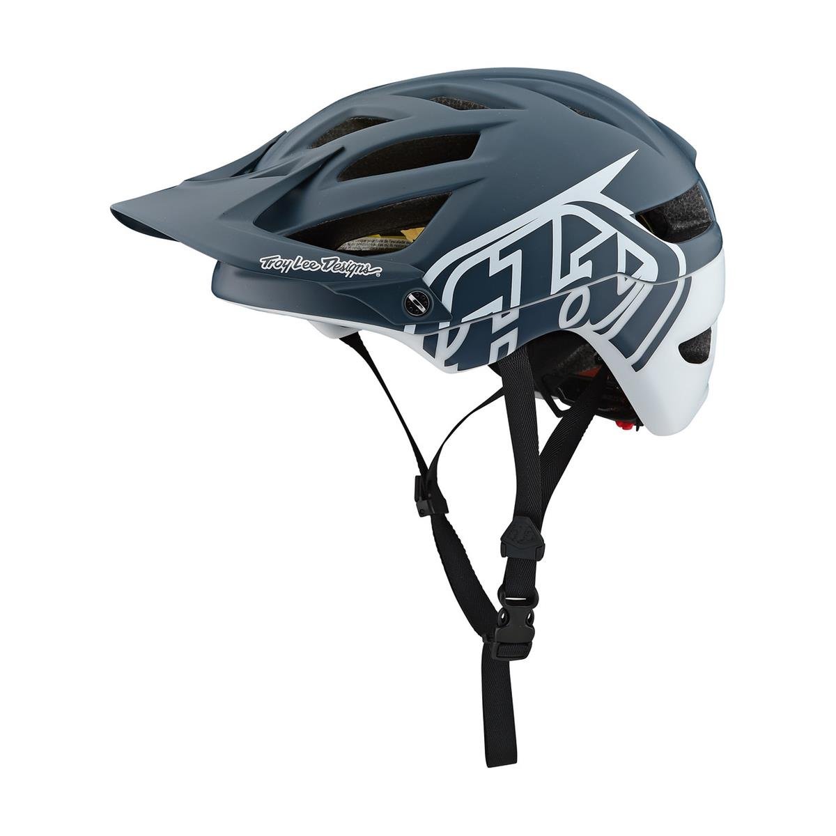 Troy Lee Designs Enduro-MTB Helm A1 MIPS Classic - Grau/Weiß