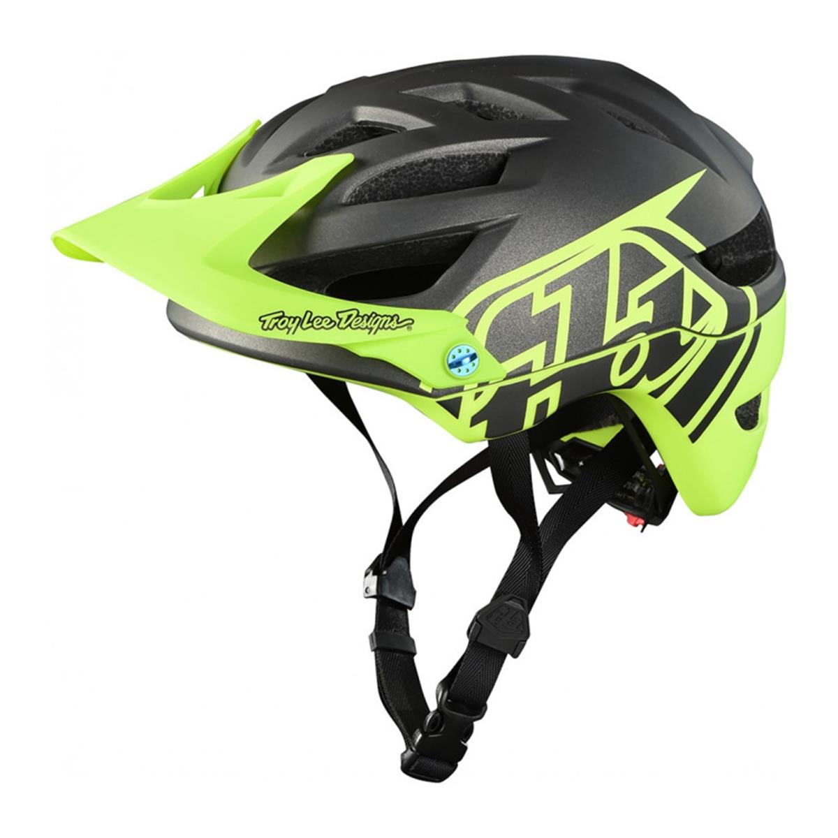 Troy Lee Designs Kids Enduro MTB Helmet A1 MIPS Classic - Dark Grey/Yellow