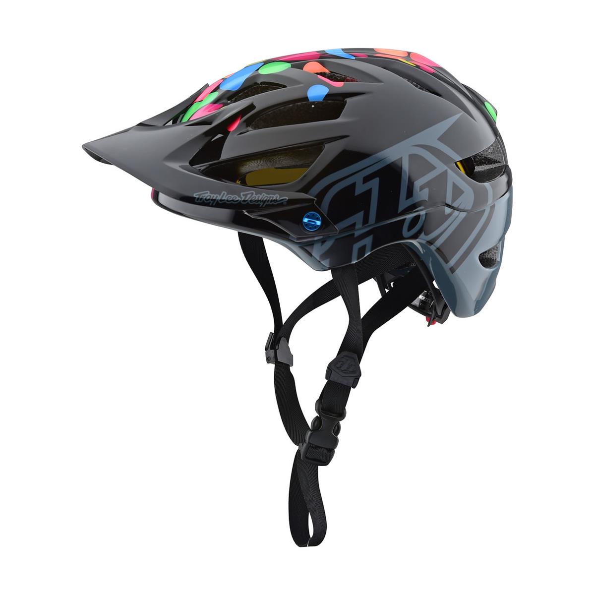 Troy Lee Designs Kids Enduro MTB-Helm A1 MIPS Jelly Beans - Schwarz/Grau