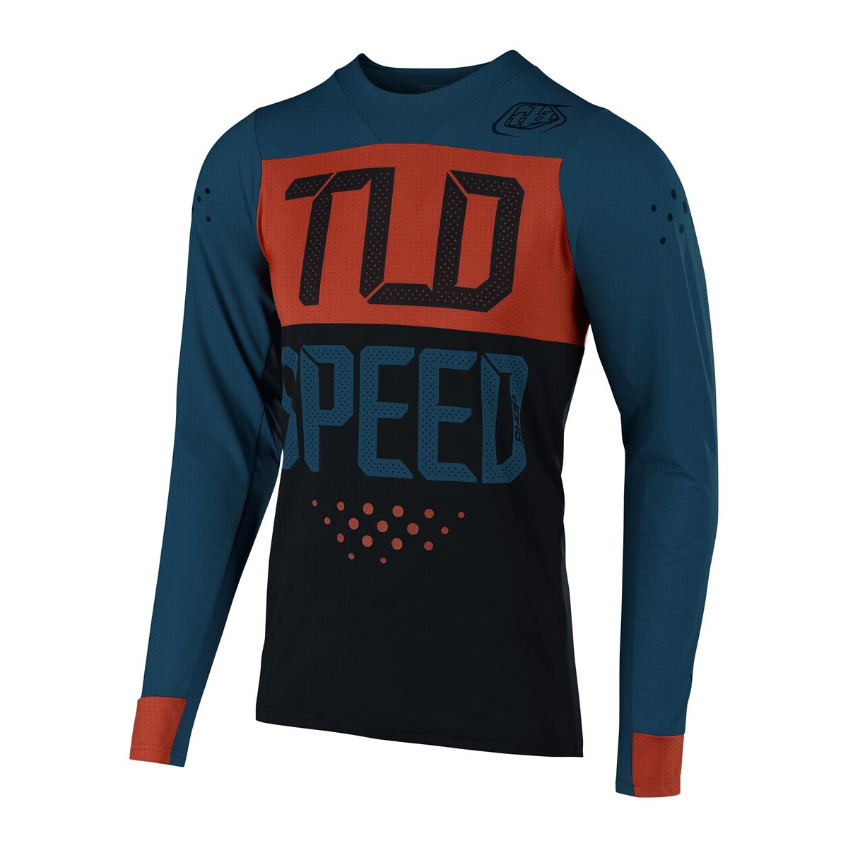 Troy Lee Designs Trail Jersey Long Sleeve Skyline Air Speedshop - Air Force Blue/Clay