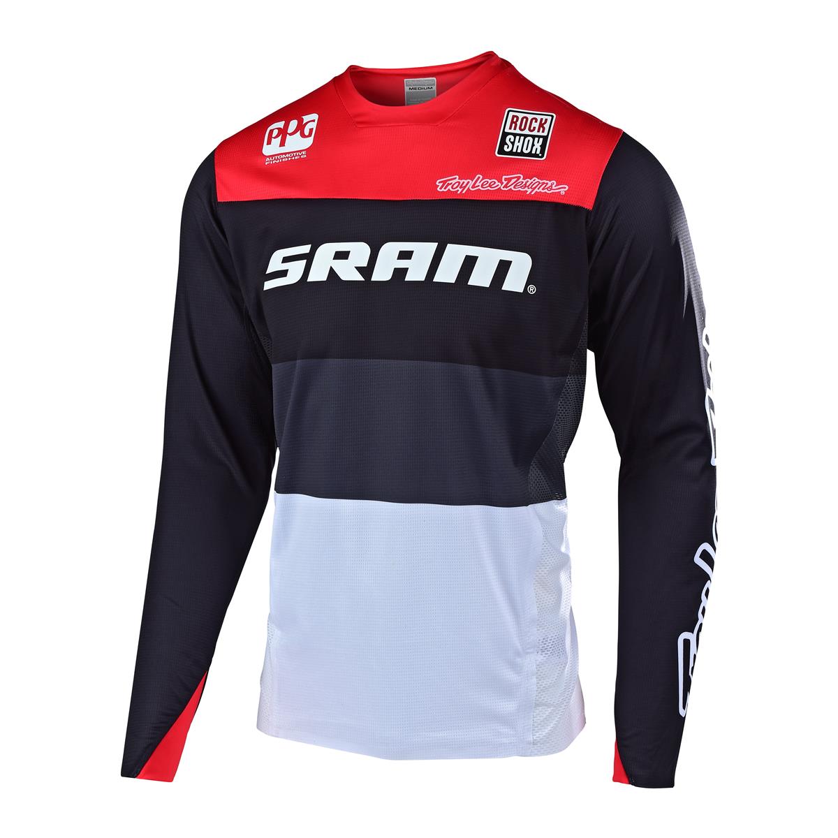 Troy Lee Designs Downhill Jersey Sprint Elite SRAM Beta - Black/Red