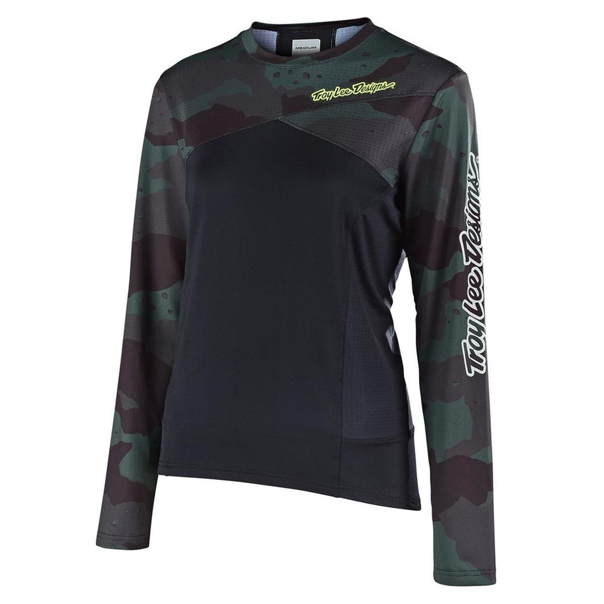 Troy Lee Designs Femme Maillot VTT Manches Longues Skyline Camo Green/Black