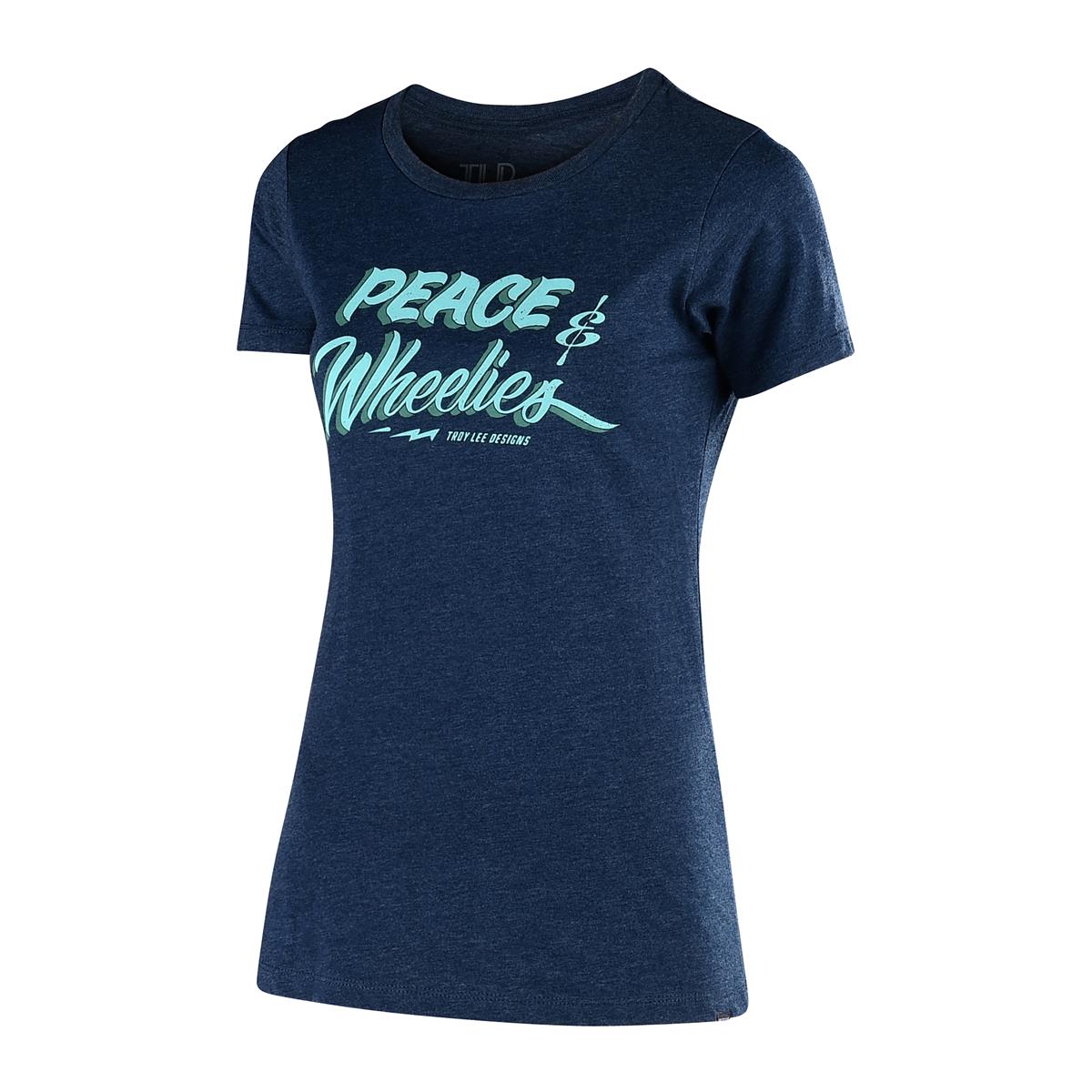 Troy Lee Designs Girls T-Shirt Peace & Wheelies Midnight Navy