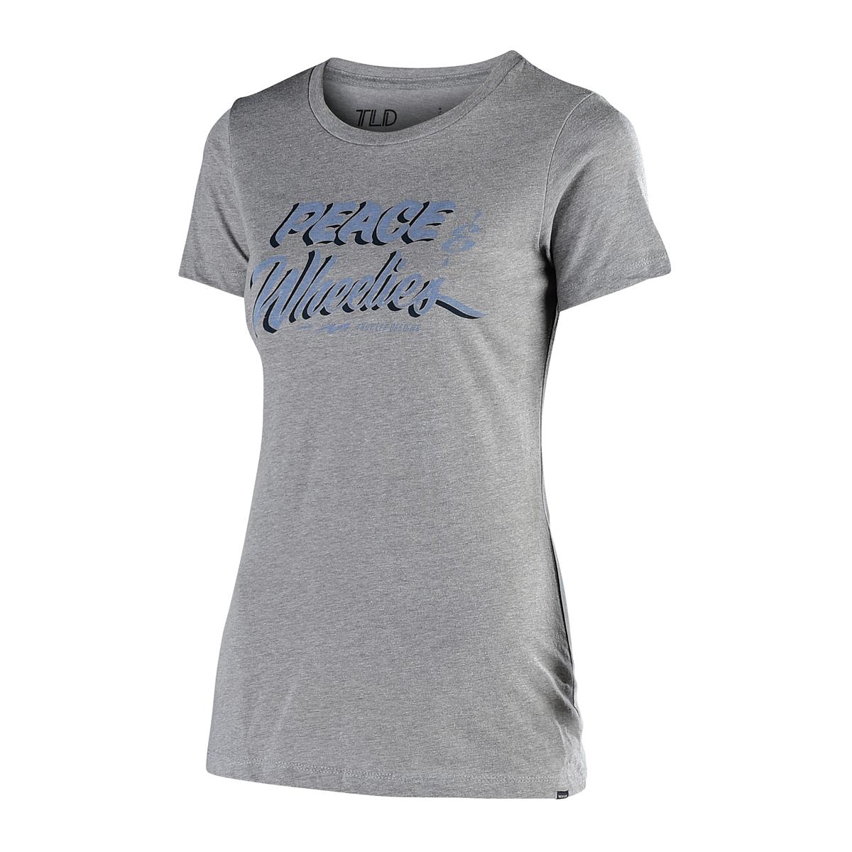 Troy Lee Designs Girls T-Shirt Peace & Wheelies Dark Heather Gray