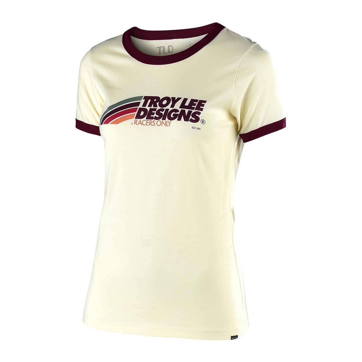 Troy Lee Designs Donna T-Shirt Velo Natural/Maroon
