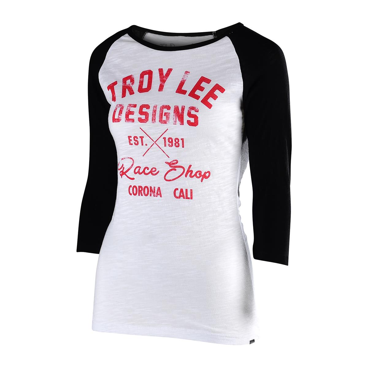 Troy Lee Designs Girls Shirt 3/4-Sleeve Vintage Speed Shop Black/White